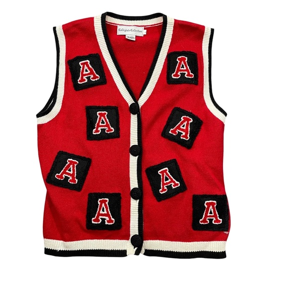 Colleigiate Collection Other - Collegiate Collection A Alabama Arizona Vest Red Black Large Covered Buttons -